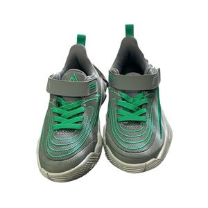 Nike size 9 C Vibrant Green and Gray Kids Sneakers
